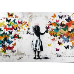 Reinders! Poster »Wolke von Schmetterlingen« Kinderzimmer - Mehrfarbig - 150 gr.Papier - Street Art - 91,5x61 cm