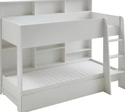 Relita Etagenbett »Sely, viel Funktion auf kleinem Raum, 2 Liegeflächen, modernes Design« viele Regalfächer an der Bettrückseite, inkl. Schublade auf Rollen,viel Stauraum, pflegeleichte Melamin Oberfläche, 3 Farben zur Wahl