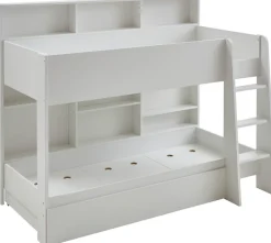 Relita Etagenbett »Sely, viel Funktion auf kleinem Raum, 2 Liegeflächen, modernes Design« viele Regalfächer an der Bettrückseite, inkl. Schublade auf Rollen,viel Stauraum, pflegeleichte Melamin Oberfläche, 3 Farben zur Wahl