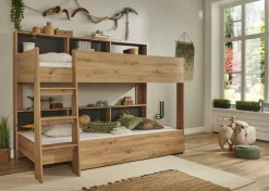 Relita Etagenbett »Sway« 2 Liegeflächen, mit Leiter, rückseitige Regale