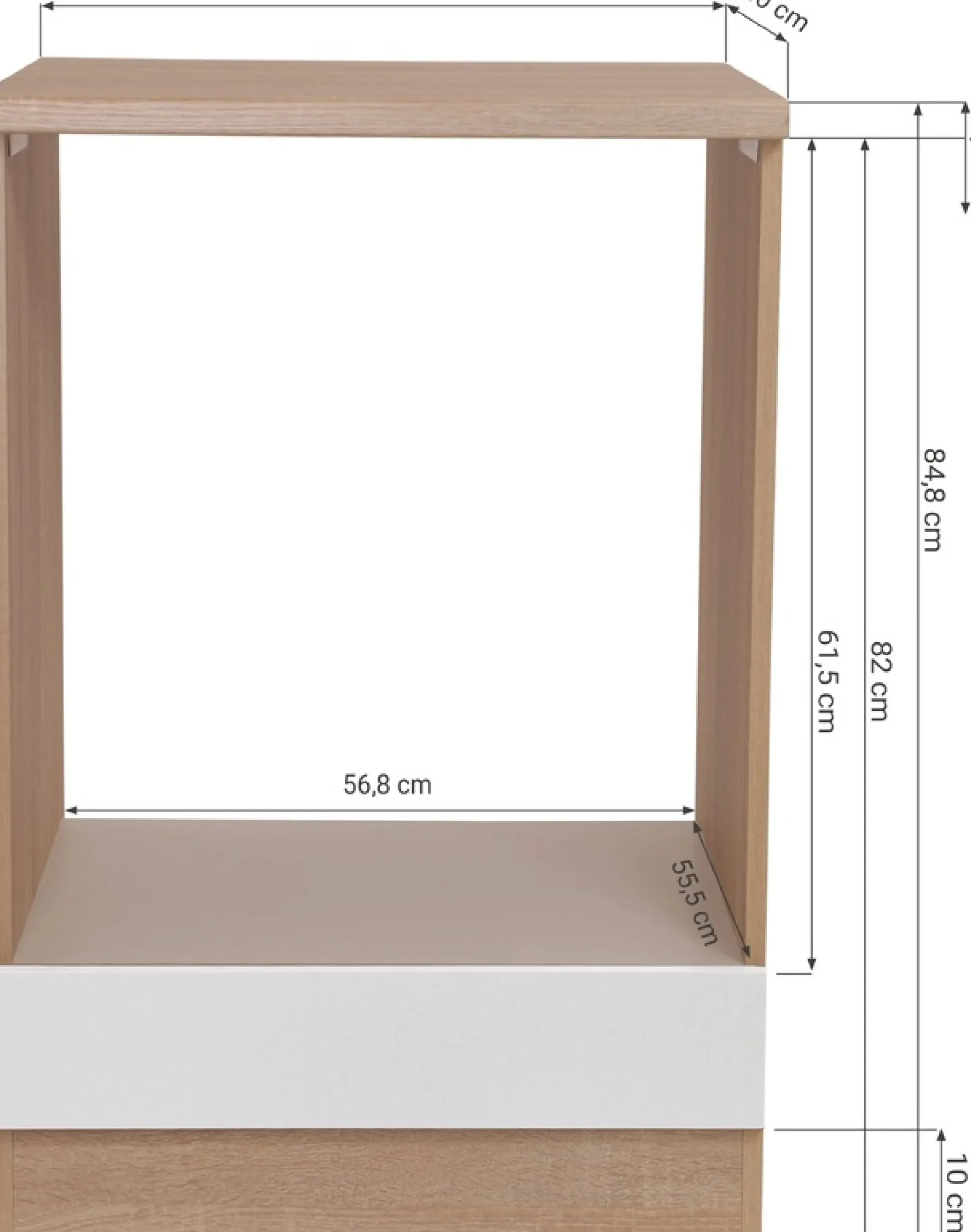 RESPEKTA Herdumbauschrank »Merle« Breite 60 cm, inkl. Arbeitsplatte, Höhe 85 cm