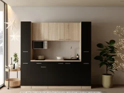 RESPEKTA Küchenzeile »Ingrid, inkl. Mikrowelle« zerlegt, wahlweise mit Kühlschrank, Soft-Close-Funktion, Breite 210 cm