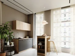 RESPEKTA Pantryküche »Ingrid, inkl. Tresentisch« zerlegt, wahlweise mit Kühlschrank, Soft-Close-Funktion, Breite 150 cm