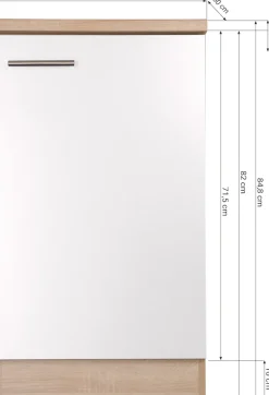 RESPEKTA Spülenschrank »Merle« Breite 50 cm, Soft-Close, Griffe aus Metall, 85 cm Arbeitshöhe