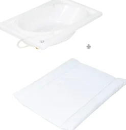 roba® Bade- und Wickelregal »Baby Pool, natur« bis 15 kg inkl. Wickelauflage weiß 47 cm