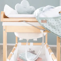 roba® Bade- und Wickelregal »Baby Pool, natur« bis 15 kg inkl. Wickelauflage weiß 47 cm