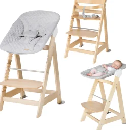 roba® Hochstuhl »Treppenhochstuhl 2-in-1 Set Style, Born Up« () mit Neugeborenen-Aufsatz
