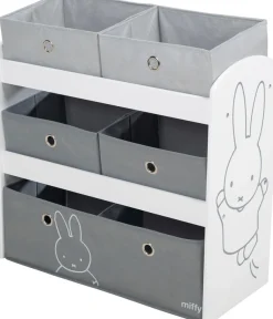 roba® Kinderregal »miffy®, grau« inklusive 5 Stoffboxen in 2 Größen