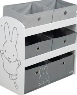 roba® Kinderregal »miffy®, grau« inklusive 5 Stoffboxen in 2 Größen
