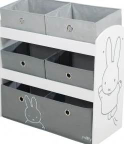 roba® Kinderregal »miffy®, grau« inklusive 5 Stoffboxen in 2 Größen