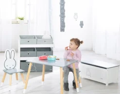 roba® Kinderregal »miffy®, grau« inklusive 5 Stoffboxen in 2 Größen