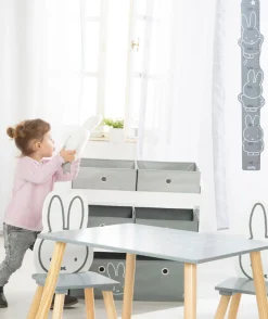 roba® Kinderregal »miffy®, grau« inklusive 5 Stoffboxen in 2 Größen