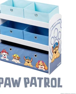 roba® Kinderregal »PAW Patrol, weiß« inklusive 5 Stoffboxen in 2 Größen