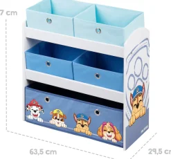 roba® Kinderregal »PAW Patrol, weiß« inklusive 5 Stoffboxen in 2 Größen