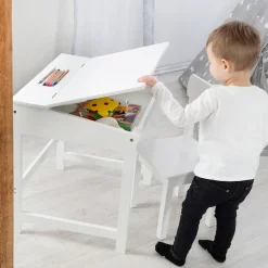 roba® Kinderschreibtisch »Schulpult, weiß« inkluisve Stuhl