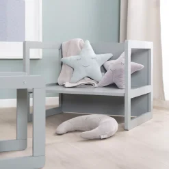roba® Kindersitzgruppe »3in1, grau« als Wendehocker mit 3 verschiedenen Höhen verwendbar