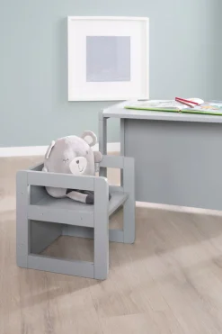 roba® Kindersitzgruppe »3in1, grau« als Wendehocker mit 3 verschiedenen Höhen verwendbar