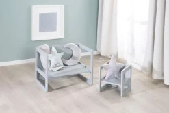 roba® Kindersitzgruppe »3in1, grau« als Wendehocker mit 3 verschiedenen Höhen verwendbar