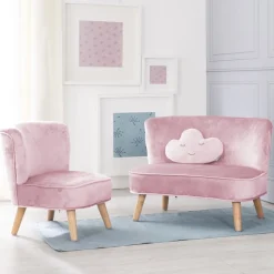 roba® Kindersitzgruppe »Lil Sofa« Set, 3 Stk. tlg. bestehend aus Kindersofa, Kindersessel und Dekokissen in Wolkenform