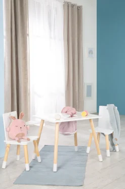roba® Kindersitzgruppe »Sitzgruppe mit Aufbewahrungsnetz, weiß« aus Holz