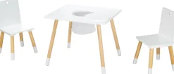 roba® Kindersitzgruppe »Sitzgruppe mit Aufbewahrungsnetz, weiß« aus Holz