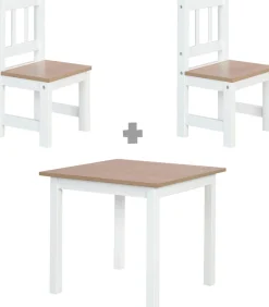 roba® Kindersitzgruppe »Woody, Holzdekor/weiß« 3 Stk. tlg.