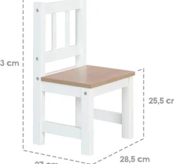 roba® Kindersitzgruppe »Woody, Holzdekor/weiß« 3 Stk. tlg.