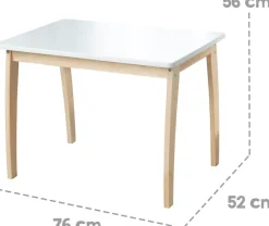 roba® Kindertisch »mit farbig lackierter Tischplatte,weiß«