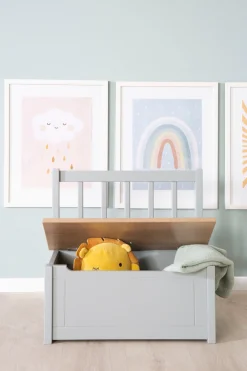 roba® Truhenbank »Woody, natur & taupe« aufklappbar