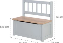 roba® Truhenbank »Woody, natur & taupe« aufklappbar