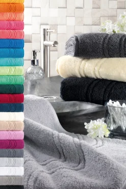 ROSS Waschhandschuh »Cashmere feeling« mit Wellen-Bordüre