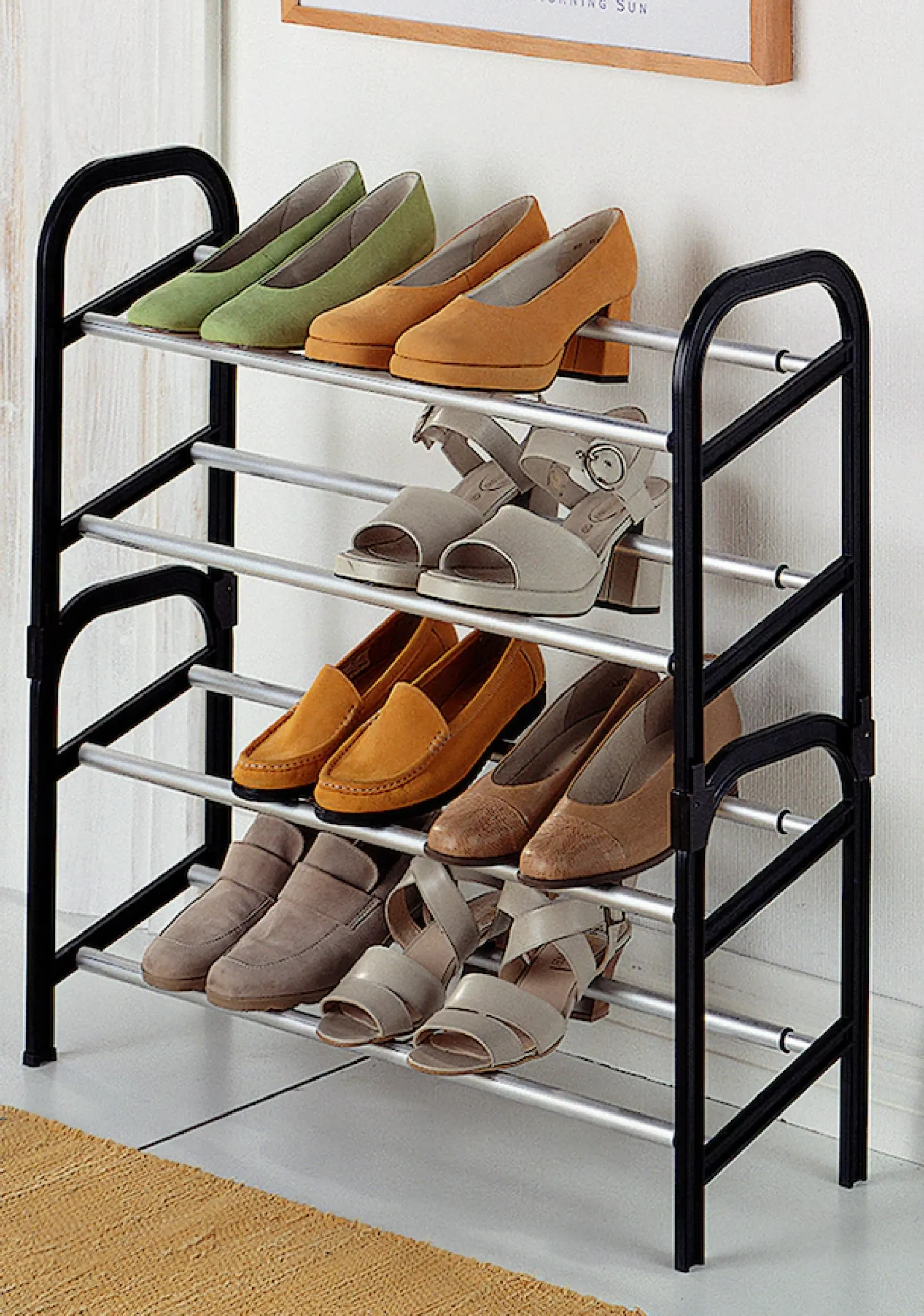 Ruco Schuhregal »breitenverstellbares Regal« Für bis zu 12 Paar Schuhe, aus hochwertigem Aluminium, Made in Germany
