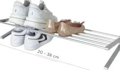 Ruco Schuhregal Schuhstapler, breitenverstellbar, für bis zu 6 Paar Schuhe, Aluminium