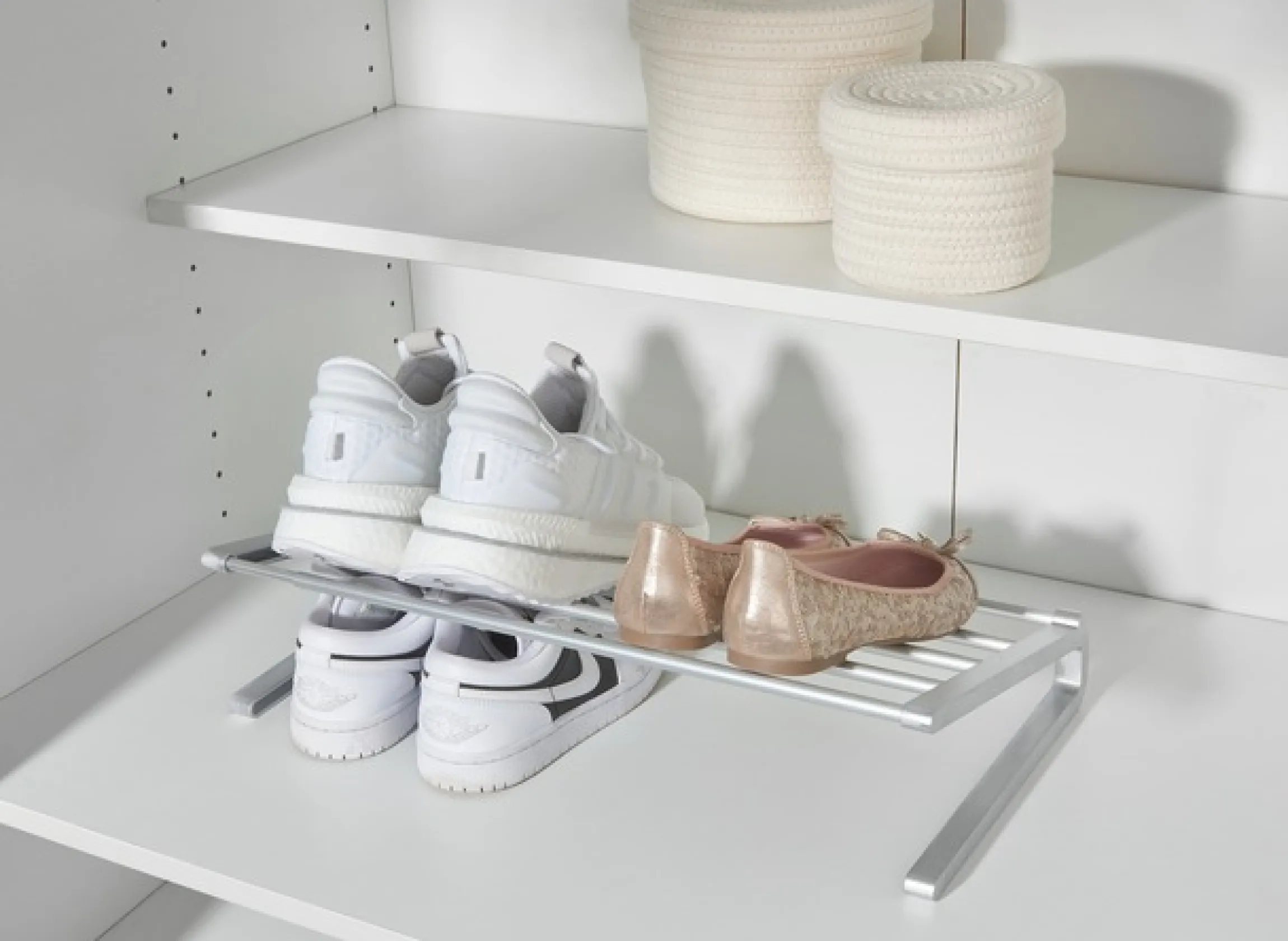 Ruco Schuhregal Schuhstapler, breitenverstellbar, für bis zu 6 Paar Schuhe, Aluminium