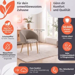 SalesFever Armlehnstuhl »Komfortabler Esszimmerstuhl mit Stil« (Set) 2 Stk.Oeko-Tex zertifiziert und PFC-frei