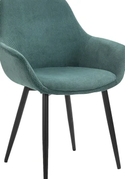 SalesFever Armlehnstuhl »Komfortabler Esszimmerstuhl im zeitlosen Design« (Set) 2 Stk.Bezug in Cord-Optik