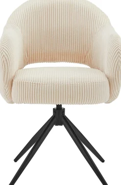 SalesFever Armlehnstuhl »Manchester Cord-Bezug« () 1 Stk.Esszimmerstuhl mit 360° Drehfunktion und Taschenfederkern