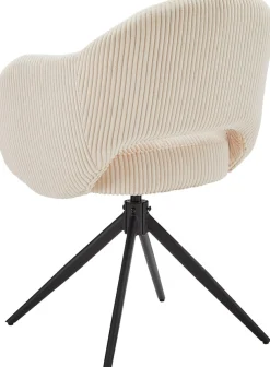 SalesFever Armlehnstuhl »Manchester Cord-Bezug« () 1 Stk.Esszimmerstuhl mit 360° Drehfunktion und Taschenfederkern