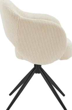 SalesFever Armlehnstuhl »Manchester Cord-Bezug« () 1 Stk.Esszimmerstuhl mit 360° Drehfunktion und Taschenfederkern
