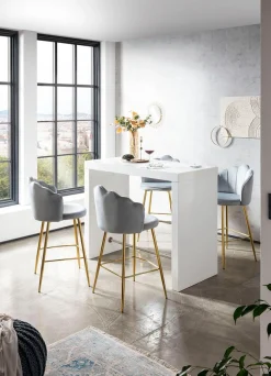 SalesFever Barhocker »Clam Barstuhl mit Stil« Set, 2er Set,Extravagantes Muscheldesign im praktischen 2er Set