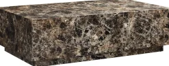 SalesFever Couchtisch »Almeria Beistelltisch: Stilvoller Tisch 120/75 cm« rechteckig 120x75 cm, in Marmoroptik foliert