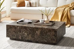 SalesFever Couchtisch »Almeria Beistelltisch: Stilvoller Tisch 120/75 cm« rechteckig 120x75 cm, in Marmoroptik foliert