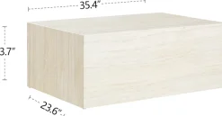 SalesFever Couchtisch »Almeria Wohnzimmertisch Stilvoller Beistelltisch 90/60 cm« Eleganz trifft Funktionalität: 90x60cm, Marmoroptik-Folierung