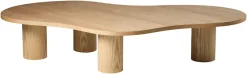 SalesFever Couchtisch »Aven 160x85 cm zeitloses Design mit Echtholzfurnier« Markante organische Form mit skulpturalem Charakter