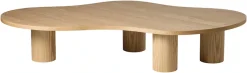 SalesFever Couchtisch »Aven 160x85 cm zeitloses Design mit Echtholzfurnier« Markante organische Form mit skulpturalem Charakter