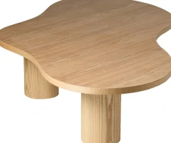 SalesFever Couchtisch »Aven 160x85 cm zeitloses Design mit Echtholzfurnier« Markante organische Form mit skulpturalem Charakter