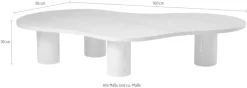 SalesFever Couchtisch »Aven 160x85 cm zeitloses Design mit Echtholzfurnier« Markante organische Form mit skulpturalem Charakter