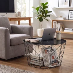 SalesFever Couchtisch »Caorle Coffeetable: Harmonisches Wohnambiente« Stilvolles Korbgestell
