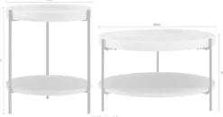 SalesFever Couchtisch »Chicago Couchtisch-Set rund 2-teilig mit 2 Ablageflächen« Set, 2 Stk. tlg. Moderner Wohnzimmertisch mit zusätzlichem Stauraum