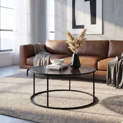 SalesFever Couchtisch »Coffeetable Wohnzimmertisch für gemütliche Stunden« 1 Stk. tlg. Glasplatte mit Strukturoptik